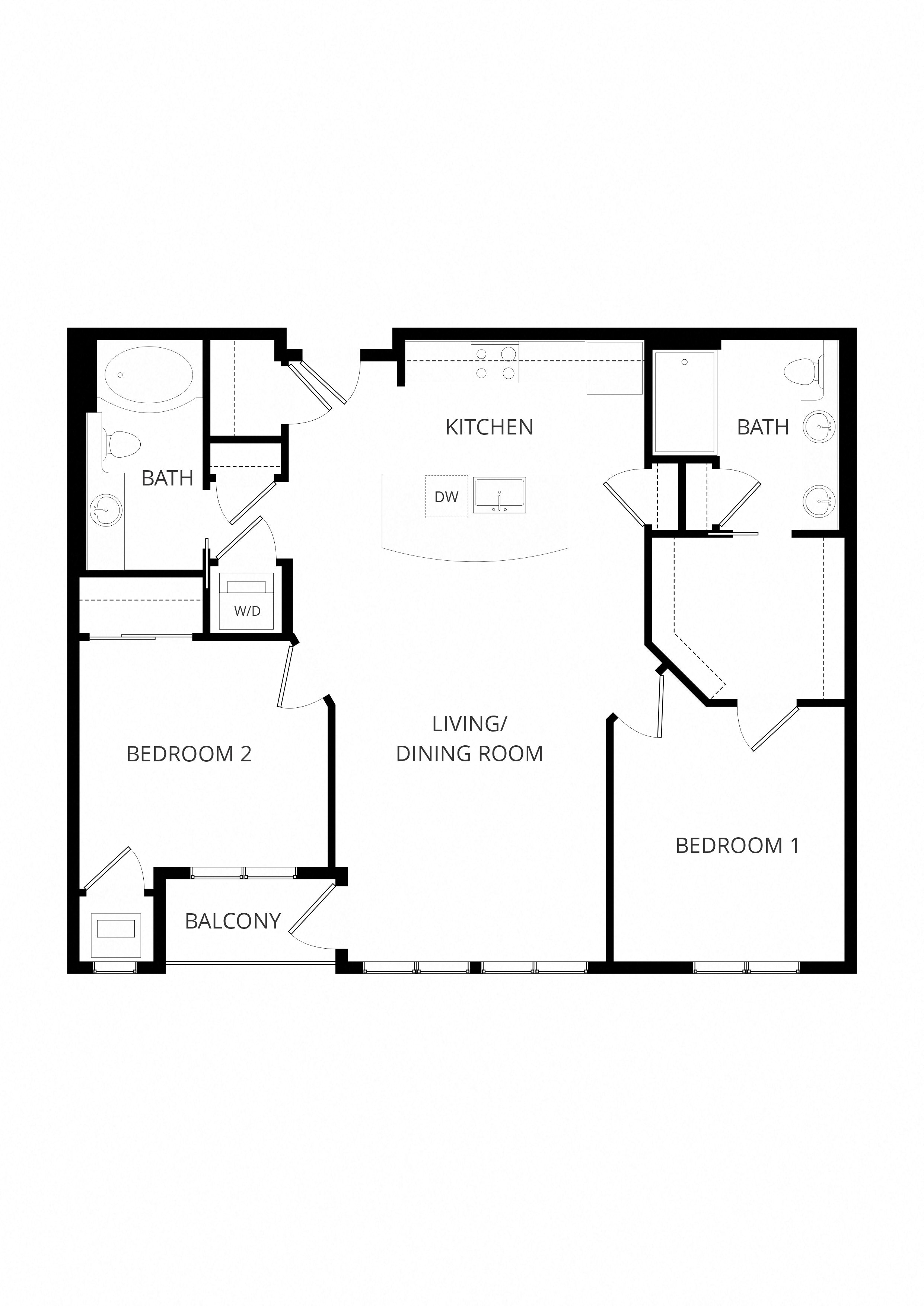 C2 2x2 floor plan